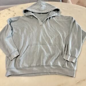 Aerie Women’s M Relaxed Fit Hooded Fleece Sweatshirt Grey Comfy Lounge Soft